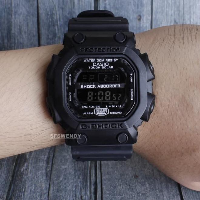 Terjamin JAM TANGAN GSHOCK PRIA GX-56 KOTAK FULL BLACK HITAM ARMY G-SHOCK HKR