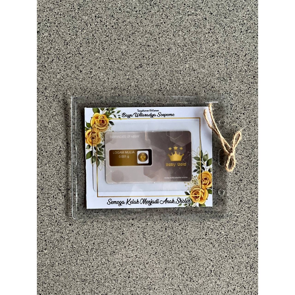baby gold 0,005gr emas minigold bisa tukar antam-sovenir emas custom
