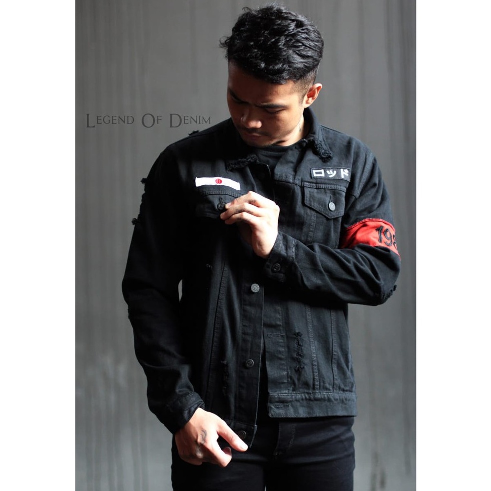 JAKET JEANS BORDIR LOD NEW ART JAKET JEANS JAPANESE (BAYAR DI TEMPAT)