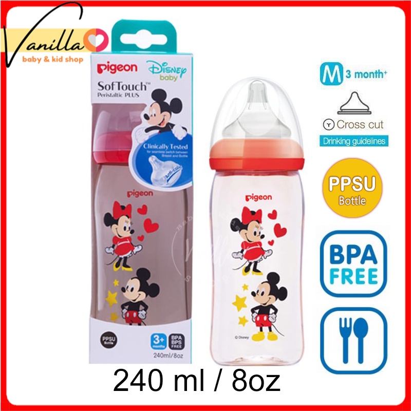 PIGEON Botol Susu Wide Neck PPSU Mickey Disney 240 Ml