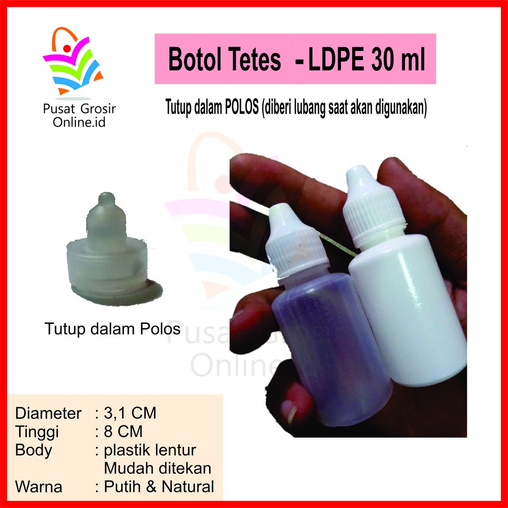 botol tetes mata 30 ml POLOS plastik NATURAL 30ml cc 30cc pentol BARU