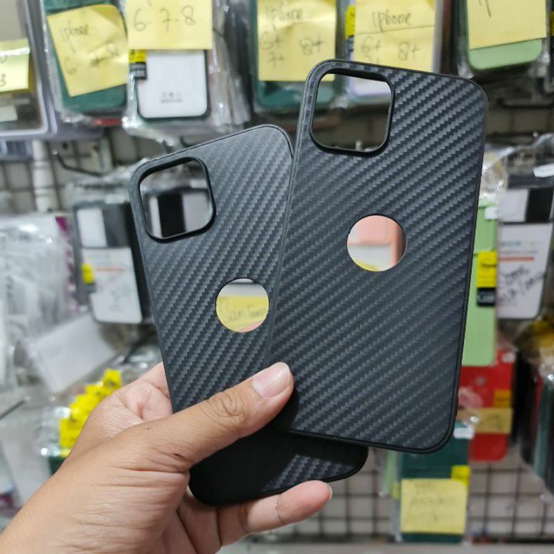 IPHONE 11  11 PRO 11 PRO MAX CASE SOFTCASE FULL CARBON SLIM FIT CASE CARBON SILIKON HITAM KARBON SOFT KARET