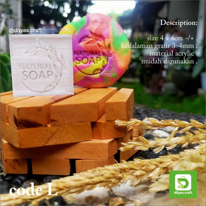 

soap stamp / stempel sabun / natural soap code L