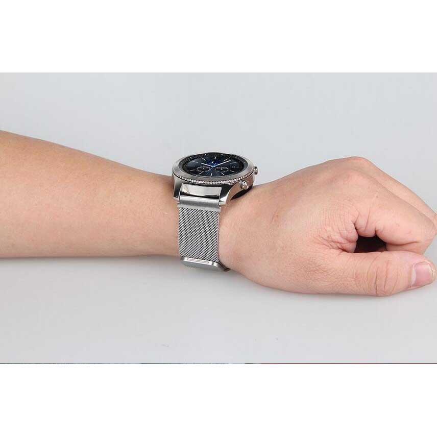 gs8b milanese strap watchband stainless steel 22mm for samsung gear s3 - ws0030 - Hitam Or-i