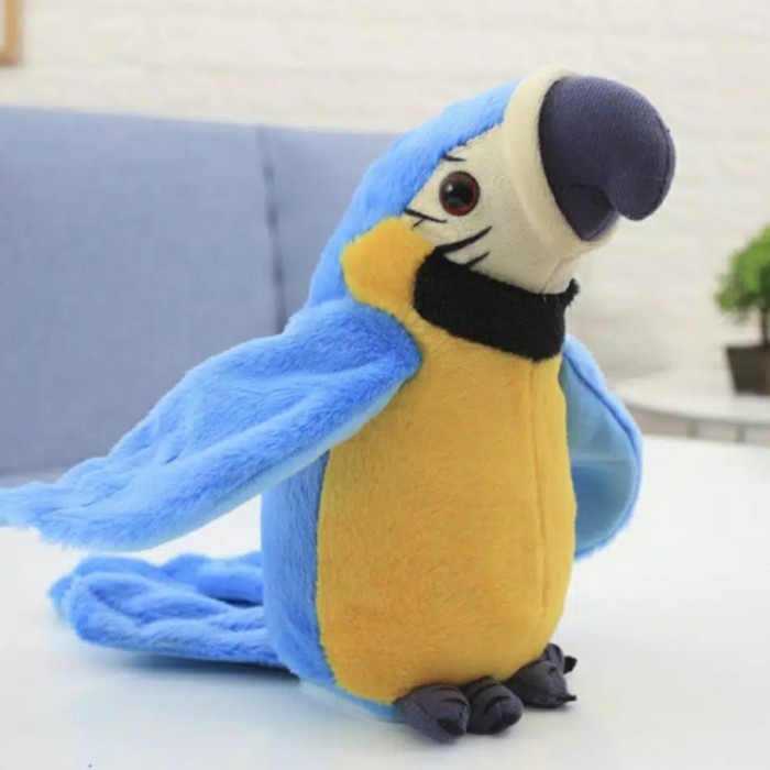 spesial Mainan Anak Burung Berbicara , Smart Talking Bird Beo - Funny Bird Beo - Biru Murah