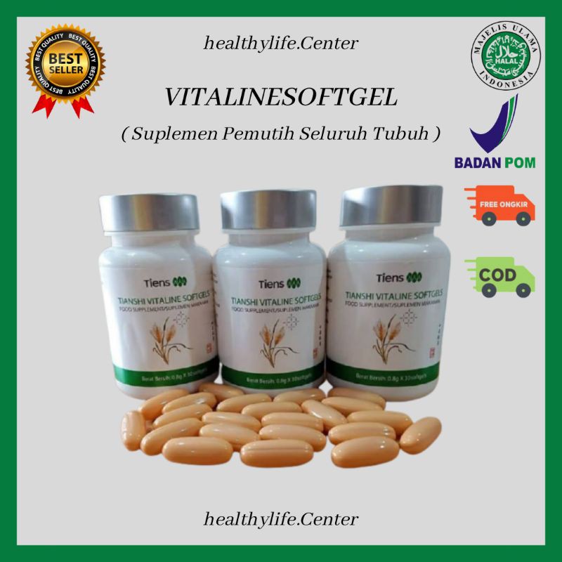vitalinesoftgel/vitalinesoftgel tiens//pemutih badan/suplemen pemutih badan