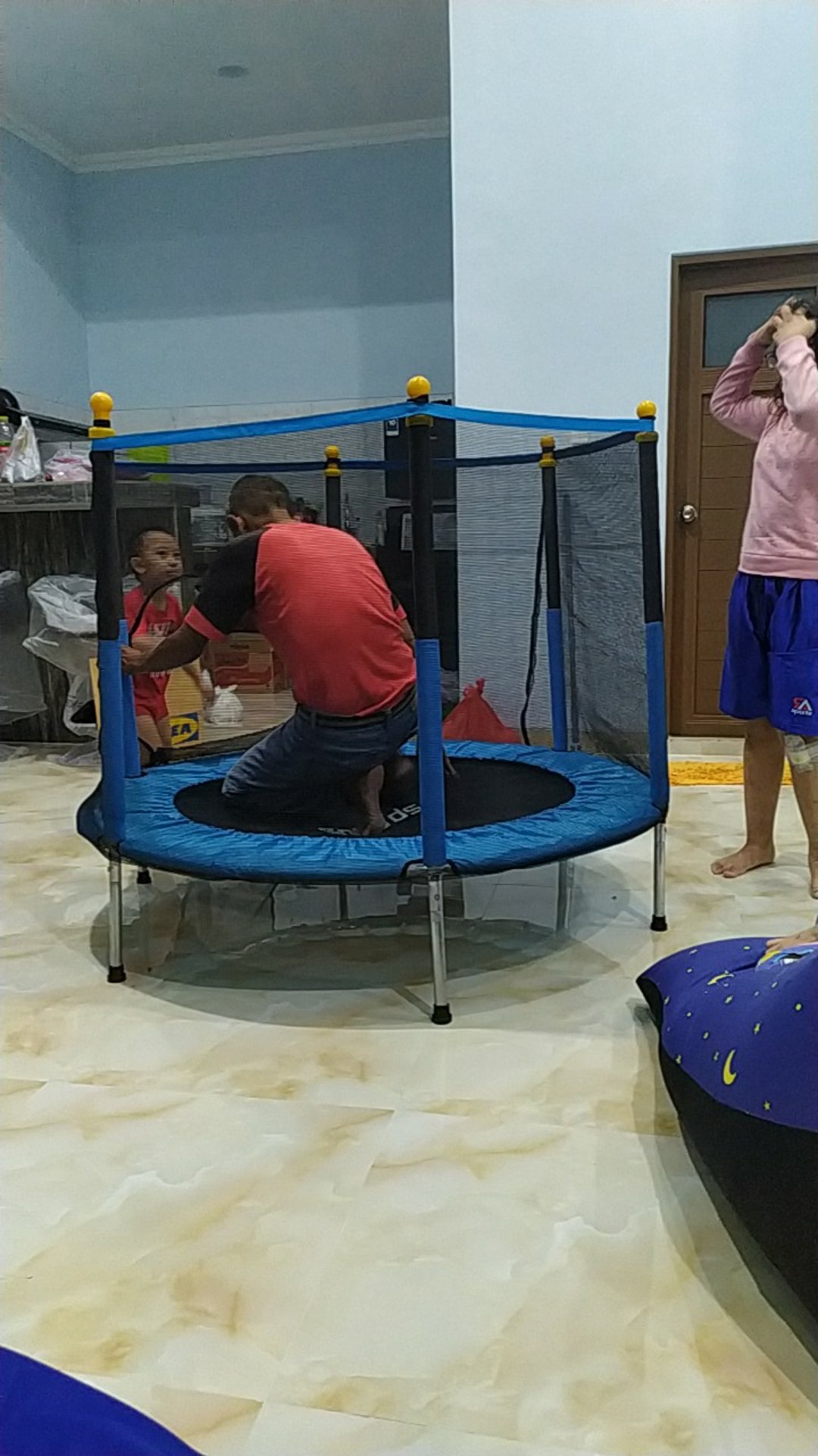 Trampoline + Pagar Jaring Lompat Speeds 55 INCH " 140cm mainan anak