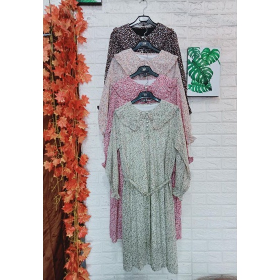 tunik ceruti premium/dress bunga