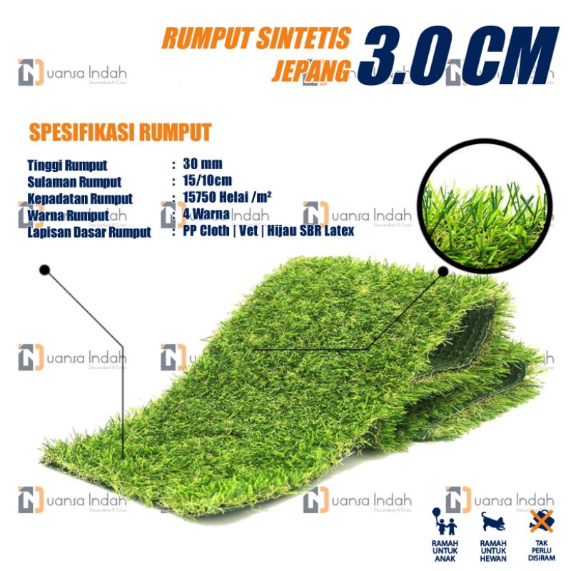 RUMPUT SINTETIS JEPANG UKURAN 1 M²