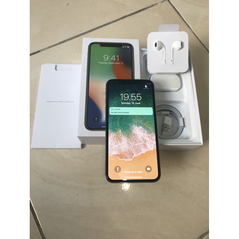 IPHONE X 256GB SECOND MULUS 100% GARANSI 1 BULAN SIM ALL OPERATOR IMEI AMAN HP MURAH HANDPHONE MURAH