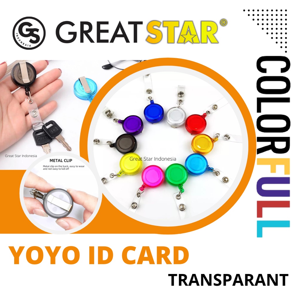 

YOYO ID CARD TRANSPARANT /GANTUNGAN TEMPAT ID CARD
