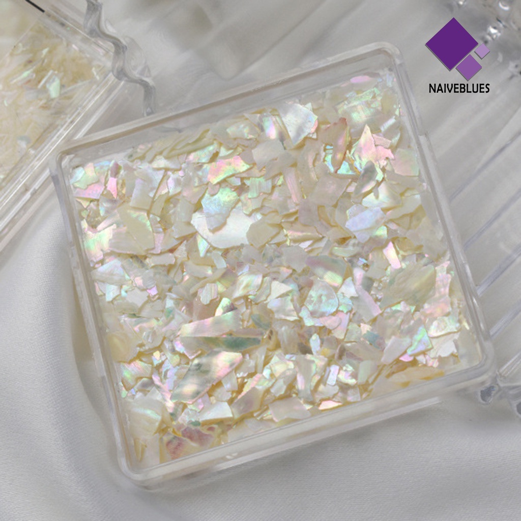 Naiveblue 1 Kotak / Set Hiasan Kuku Bentuk Asimetris Untuk Nail Art / Manicure