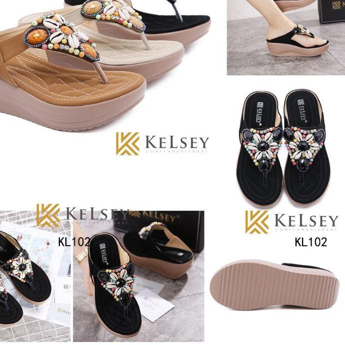 Tren terbaru⊛ SANDAL WEDGES KELSEY KL102 <<<