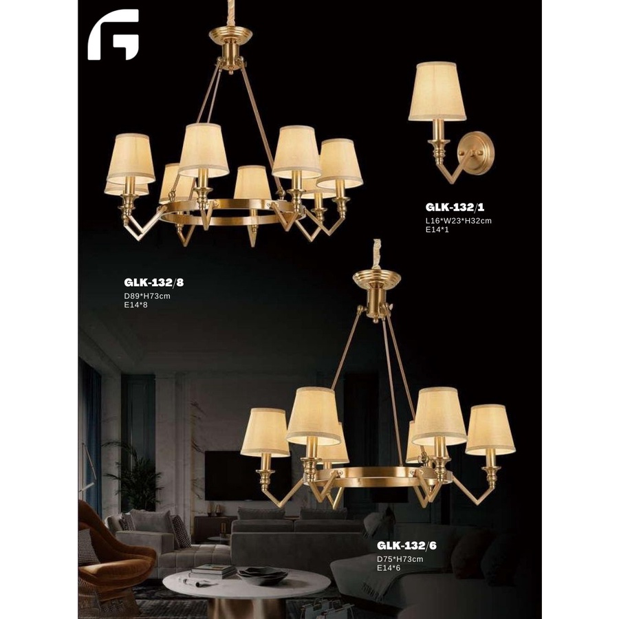 Lampu Gantung dan Lampu Dinding Indoor Klasik GLK-132