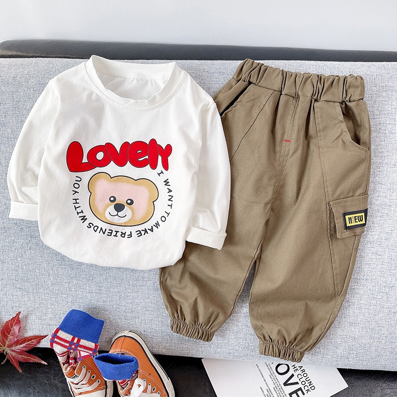 COD setelan anak laki laki import setelan 3pcs kaos kemeja celana panjang anak laki laki fashion import by korea setelan baju anak laki laki import baju anak laki laki fashion-3