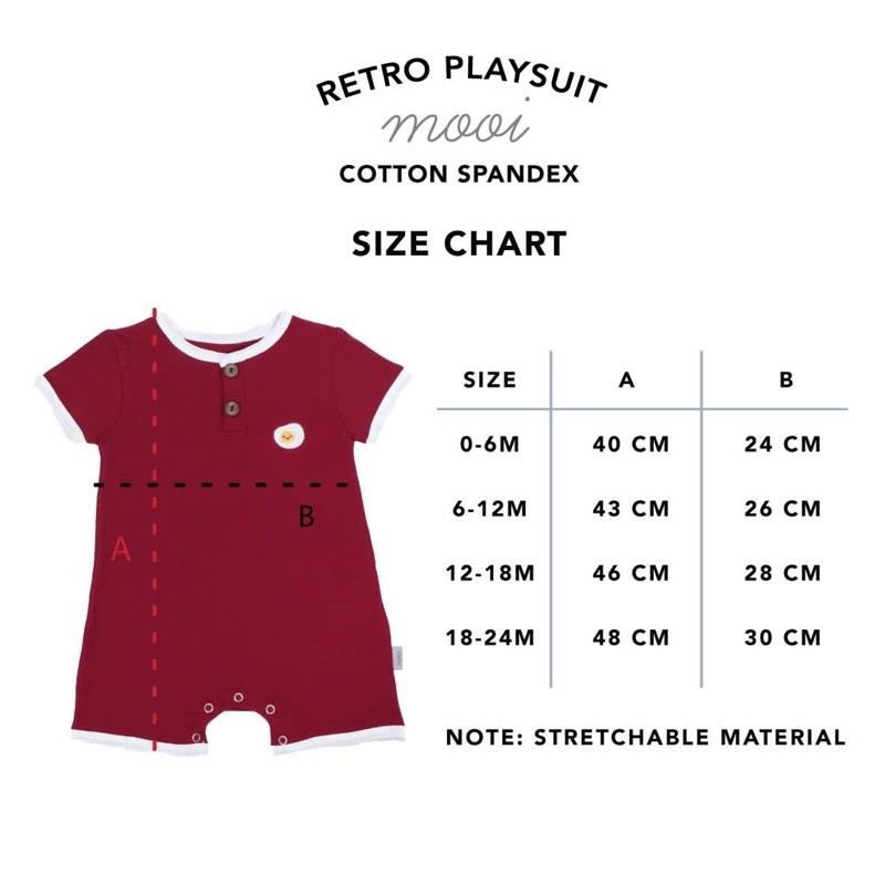 MOOI Retro Playsuit / Romper Bayi Mooi