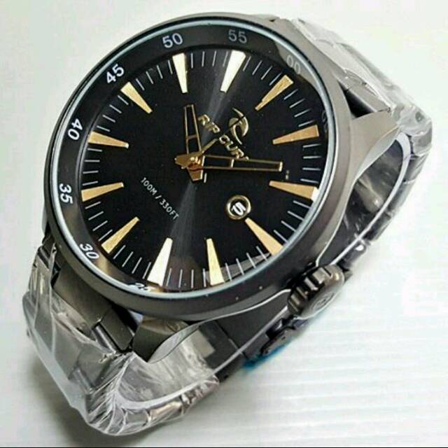 JAM TANGAN PRIA/ COWOK RIPCURL SIMPLE RANTAI TAHAN AIR  ELEGANT...