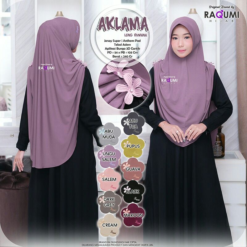 Hijab Instant Terbaru Aklama by Raqumi / Model Hijab 2022 / Style Hijab 2022