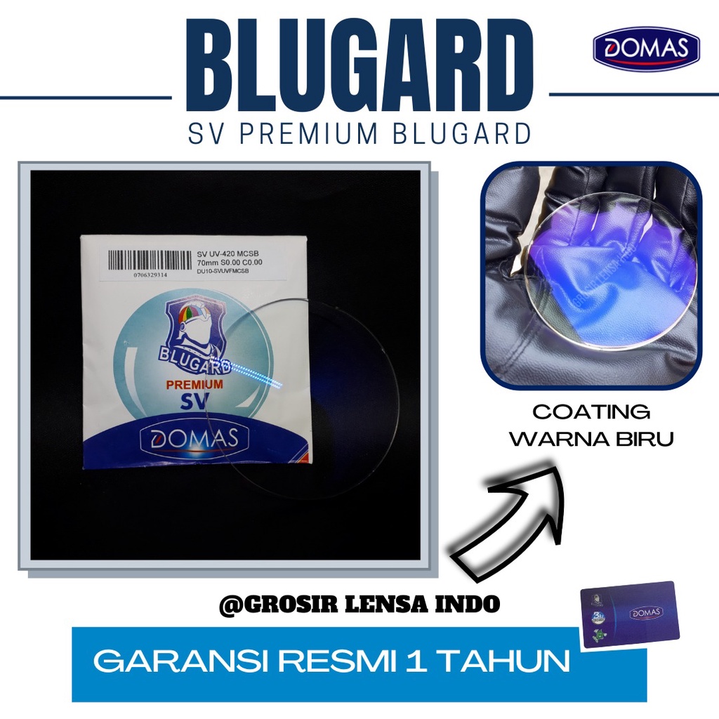 Lensa anti blueray SV Bluegard CR HMC Satin ( lensa bluray)
