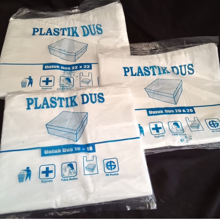 Kantong Kresek PE untuk Dus / Plastik Putih Kotak uk 18x18 20x20 22x22 / Box Cake Tart Roti / Kresek