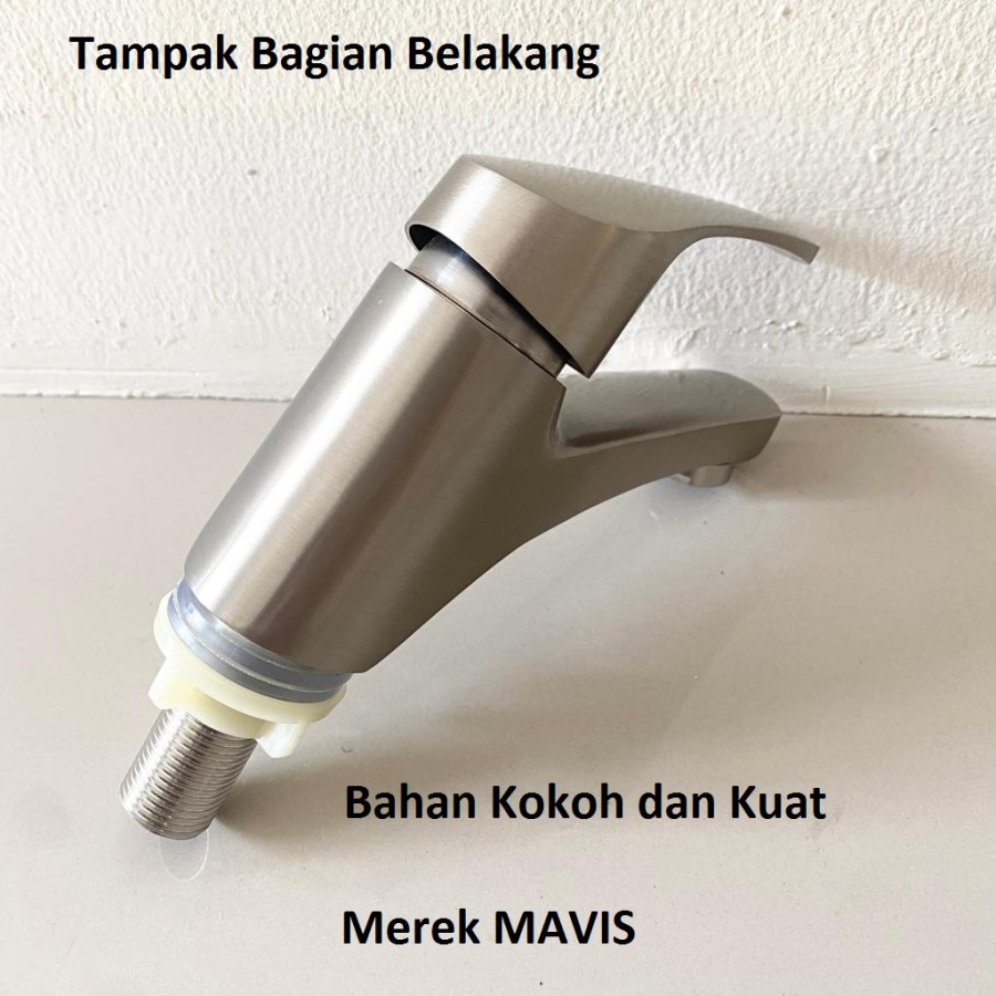 Kran Keran Air Washtafel Wastafel BODY BESAR Stainless Chrome Satin Silver Doff