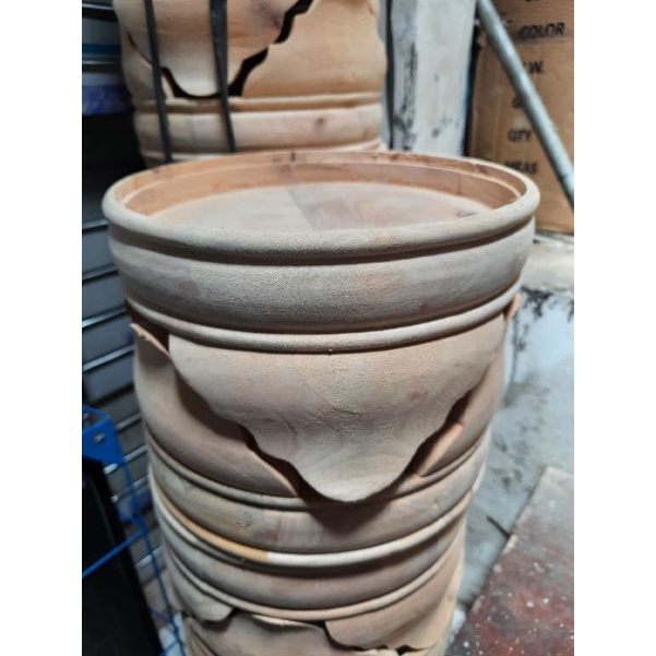 tebok Pleci Kayu Jati Murah tebok kecil Diameter 23-24cm Tinggi 12cm