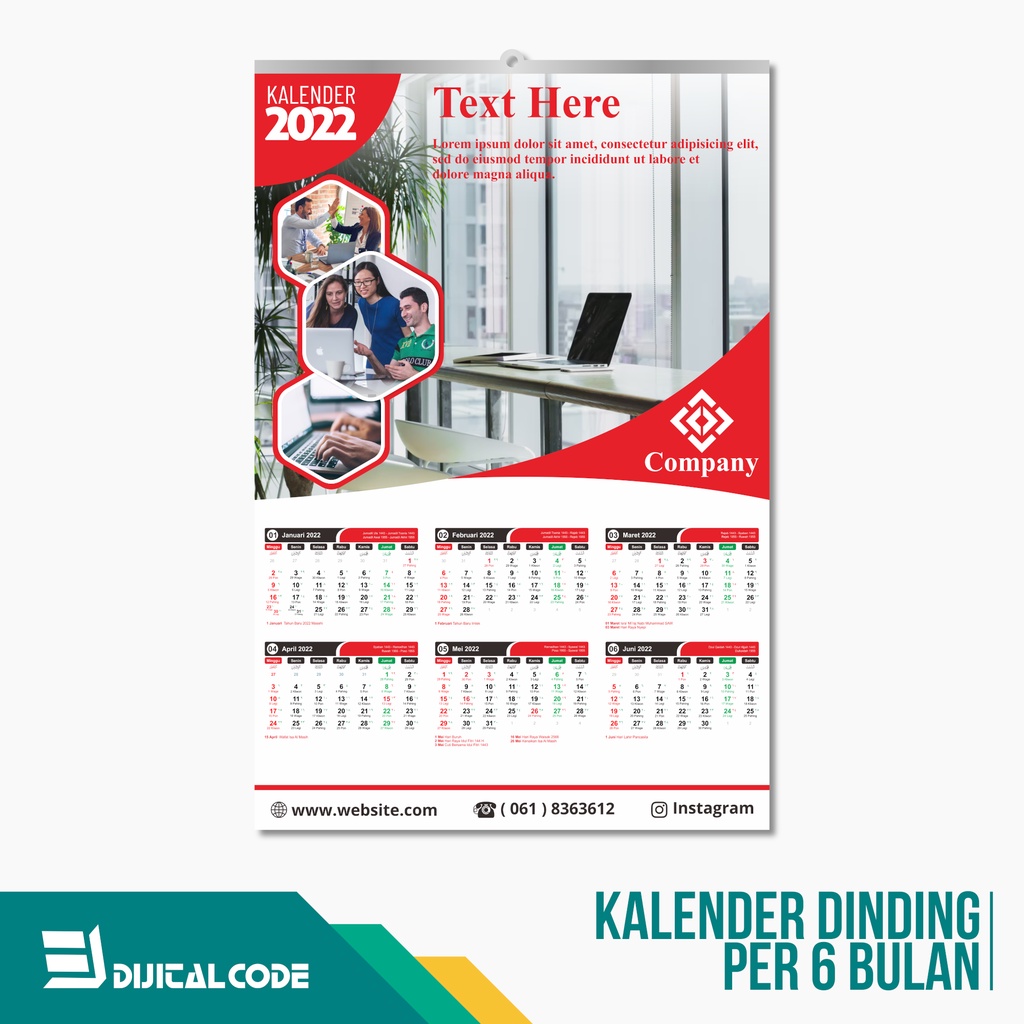 

Desain & Cetak Kalender Dinding 2025 Isi 2 Lembar