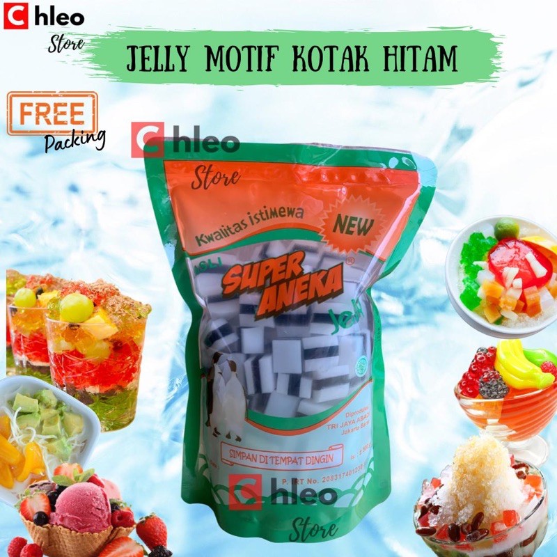 

jelly kotak /jelly motif kotak merk super aneka free packing