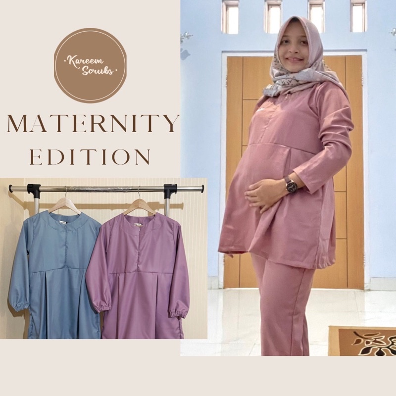 SCRUB DOKTER / PERAWAT BUSUI FRIENDLY MODEL RESLETING DEPAN REMPEL 2