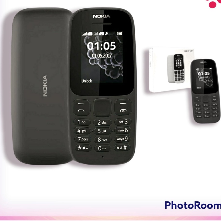 HP NOKIA 105 2017 BARU [BIRU] [GARANSI 1 TAHUN] - HP Jadul Dual SIM, Baterai Awet, Radio, Senter
