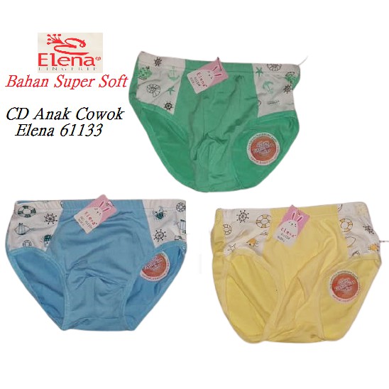 Celana Dalam Segitiga Super Lembut Anak Cowok Cewek Elena 61131, 61133, 61134 &amp; 61135 / CD Kid