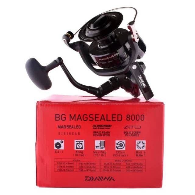 Reel Spinning Daiwa BG MAGSEALED 8000 POWER HANDLE COCOK BUAT LAUT TERMURAH BEST SELLER