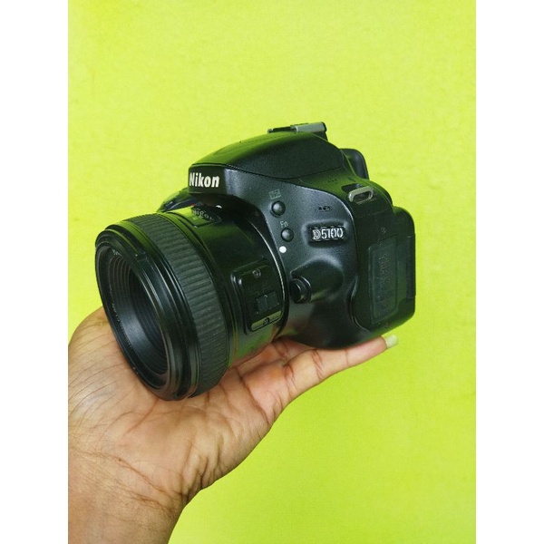 NIKON D5100 LENSA FIX 50MM F1. 8 PAKET KAMERA BOKEH