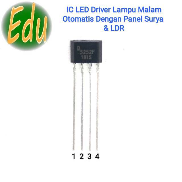 IC QX5252F LED Driver Lampu Taman Otomatis Panel Surya