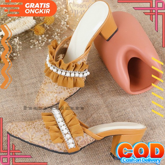 Sendal Kondangan Cewek Kekinian Murah High Heels Pesta Import Wanita Haigh Hels Heals Terbaru Brides