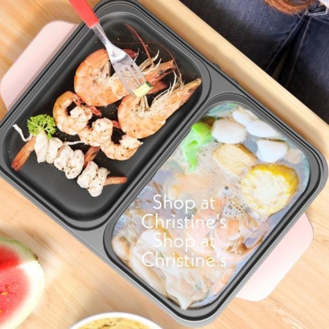 Electric Barbeque Grill Pan Hot Pot 2 in 1 Panggangan Korean Hotpot