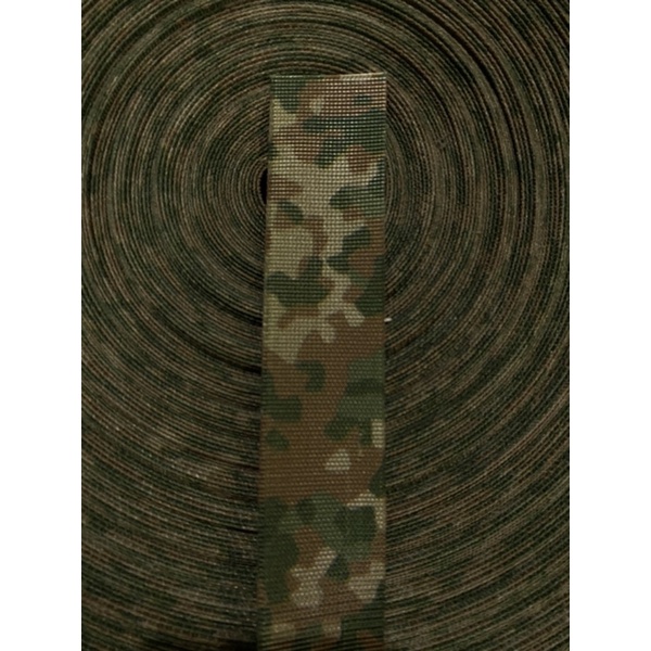 tali webbing nylon  4 cm corak loreng  camouflage import webbing tas webing per 1 meter