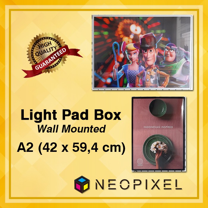 Papan Neon Box LightBox Custom Menu Cafe LED Lightpad A2 Wall Mounted
