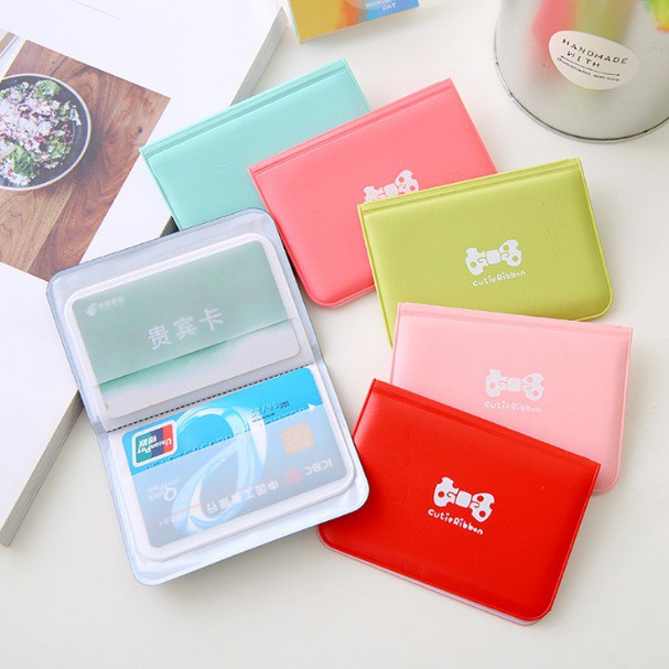 DOMPET ID CARD / DOMPET KARTU CUTIE RIBBON / ID CARD HOLDER WARNA MACARON CANTIK JELITA