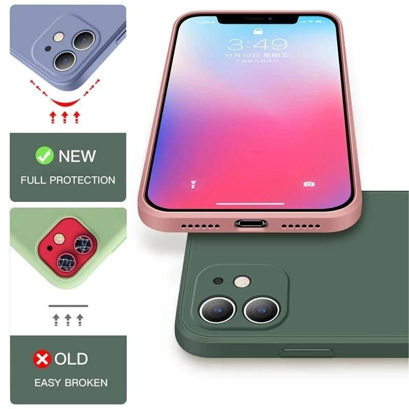 Case Pelindung Bahan Silikon Untuk Iphone 11 12 13 Pro Max X Xs Max Xr