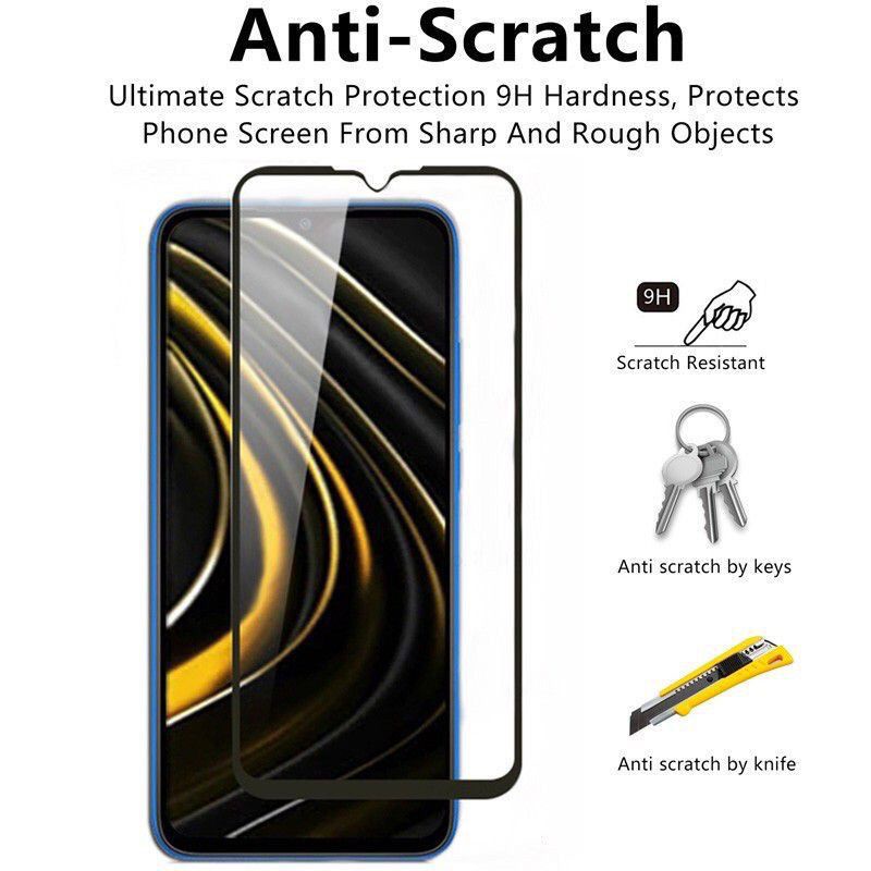 Tempered Glass Full Xiaomi Poco M2 Pro M3 Pro C3 X3 X3 Pro X2 Pro Poco  F2 Pro F3 Pro Mi 8 Lite Tg