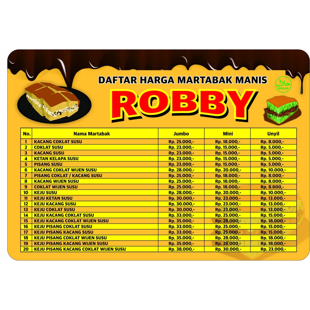 

STIKER VINYL CUSTOM DAFTAR HARGA MARTABAK