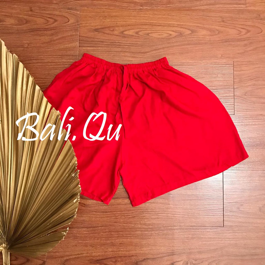 Celana Pendek Bali Polos Part 2-MERAH