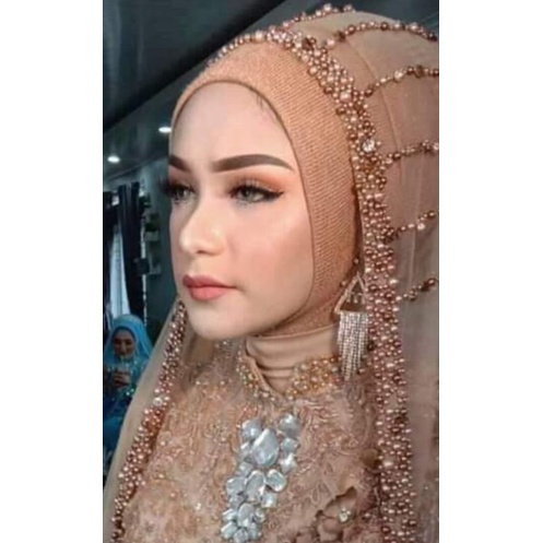 Slayer Akar Mutiara / Slayer Veil Mutiara Pengantin / Hijab Pengantin