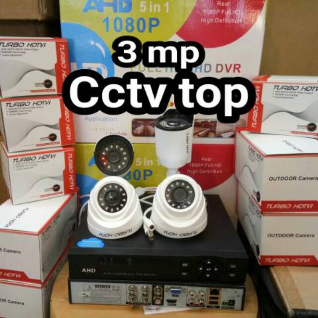 PAKET CCTV 4 CHANEL  HD TURBO  3.0 MP+ HDD LENGKAP DAN KOMPLIT