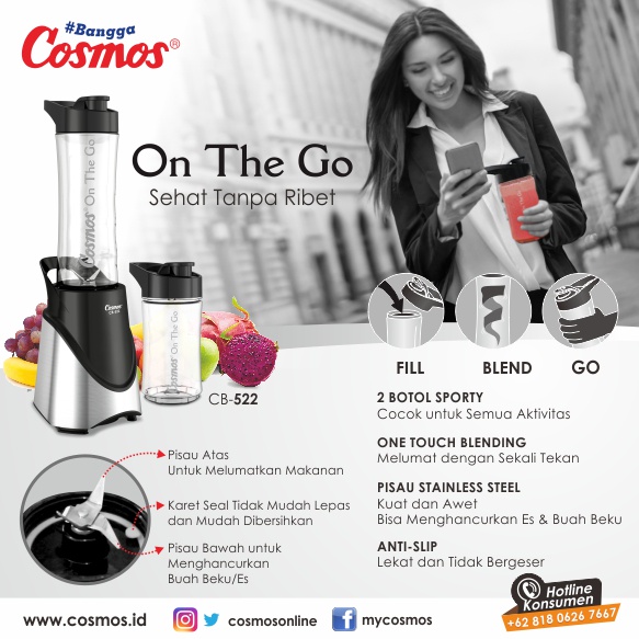 Hand Blender Cosmos On The Go CB 522 | CB-522 | CB522