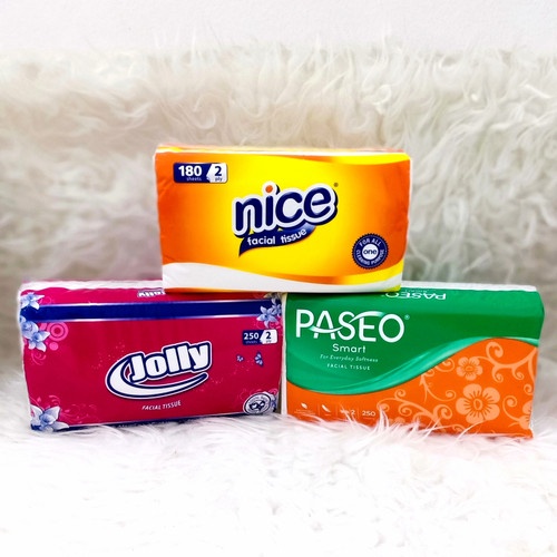 ✿ MADAME ✿ TISSUE FACIAL NICE JOLLY PASEO - 2 PLY 3 PLY  BABY SOFT ORIGINAL