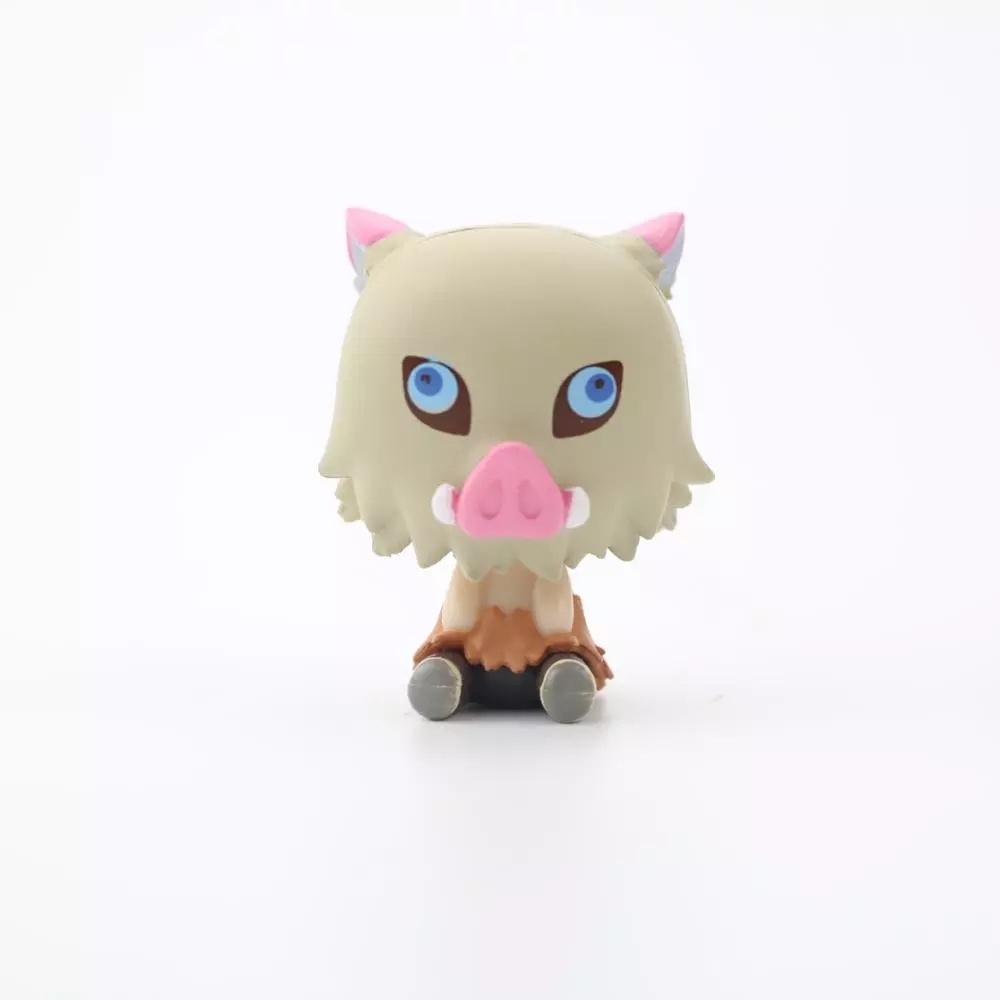 QUINTON Cute Figure Model Hashibira Inosuke Sleeping Action Model Toy Agatsuma Zenitsu Kamado Tanjirou Q Version Demon Slayer 4 Style/Set Japan Anime Anime Model