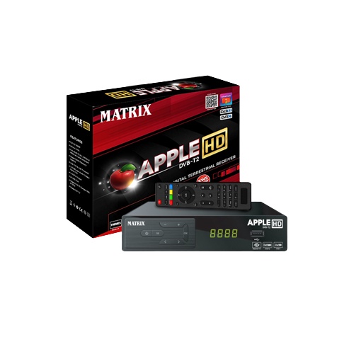 Set Top Box DVB-T2 Matrix Apple Merah - Penerima Siaran TV Digital