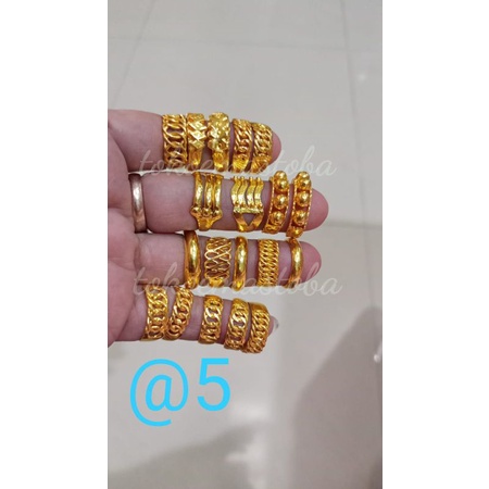 acc cincin wanita cincin pria emas LM 24 karat 99.9% 5gram